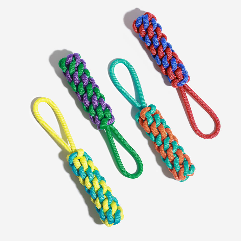 Braided Rope Stick Tug Dog Toy - Color Clash