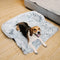 Lit pour chien protecteur de meubles apaisant - Dossier pelucheux